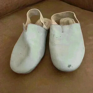 Born Blue/Gray leather slingback slip on shoes womens 8